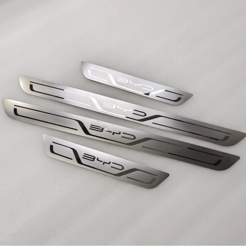 For BYD ATTO 3 Atto 3 car styling 4pcs Welcome Pedal Car Scuff Plate Pedal Door Sill Pathway Auto Parts Accessories