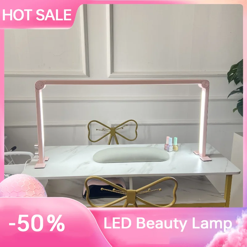 

New Half Moon LED Lamp For Nail Eyelash Extension Eyebrow lash Foldable Reading Beauty Desk Lamp Fill Light Diming Table Lamp