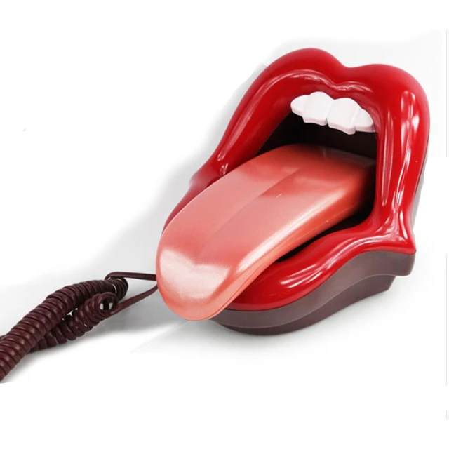 Red Lips Kiss landline house Mini Telephone Corded phones for home fixed  mouse portable wired land line for children kids lady - AliExpress