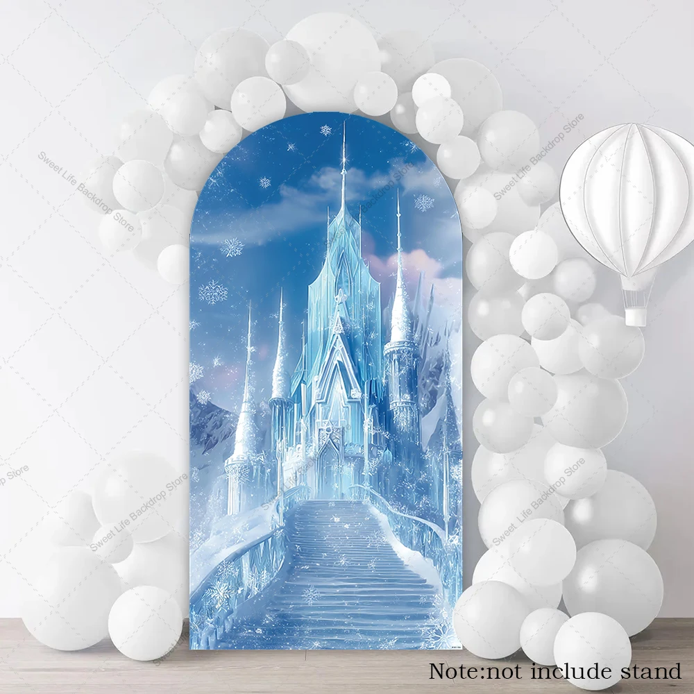 Toile de fond Château de Glace Reine des Neiges Anniversaire