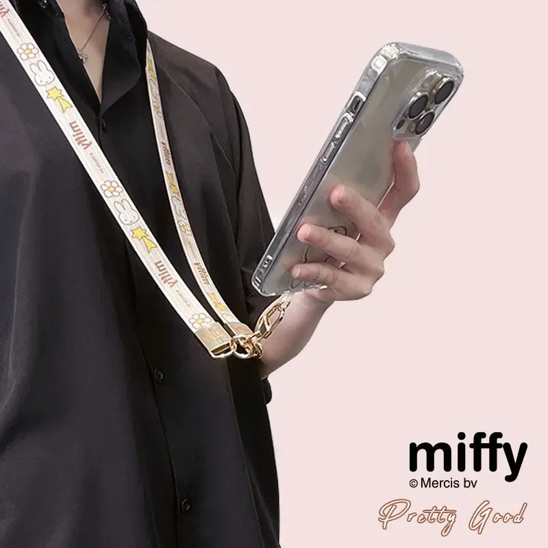 Miffy Mobile Phone Lanyard Crossbody Backable Chain Clip Pendant