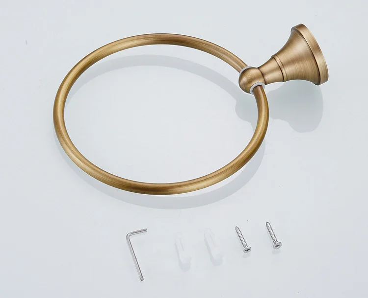 全铜复古欧式毛巾环圈挂毛巾架卫浴五金挂件系列复古风