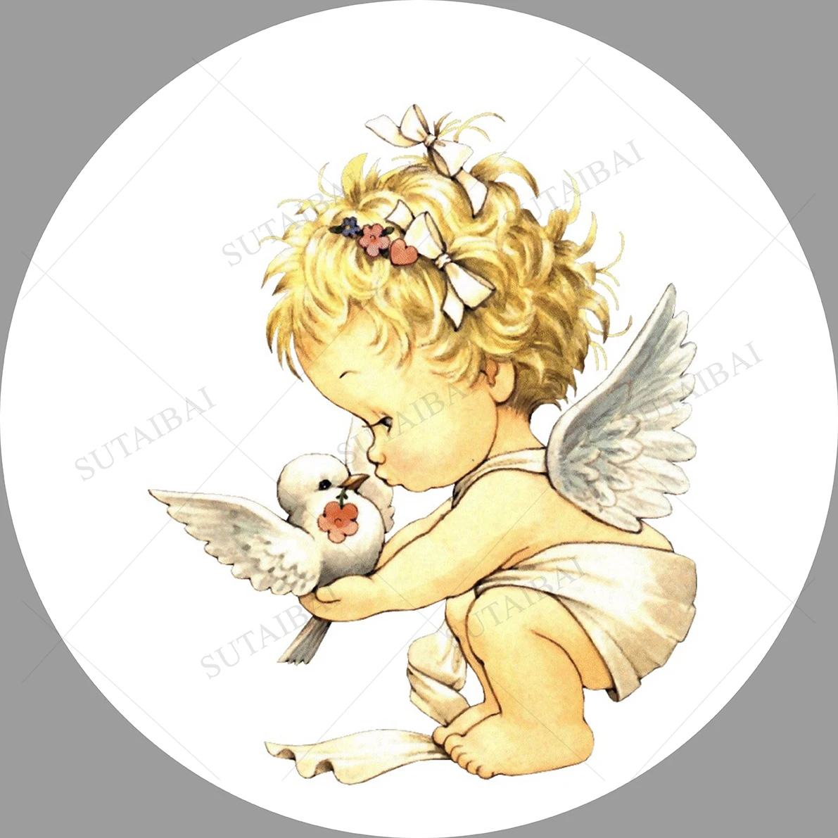 

First Communion Photography Backdrop Angel Baby Baptism God Bless Party Decorate Newborn Supplie Photographic Photo Studio Booth