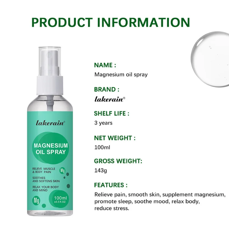 1 Piece Student New Magnesium Oil Spray Hot Skin Care Body Spray