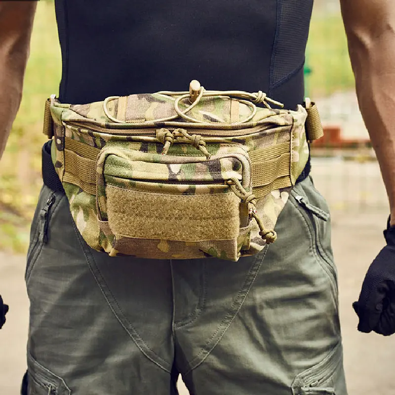 Waist Pack for Men Nylon Hiking Phone Pocket Outdoor Sport Molle Pack Hunting Climbing Camping Belt Bag 4