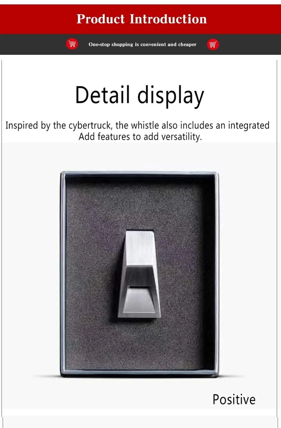 テスラTesla サイバーホイッスル　cyber whistle Cybertruck Cyberwhistle Truck-Shaped Cyber Whistle Stainless