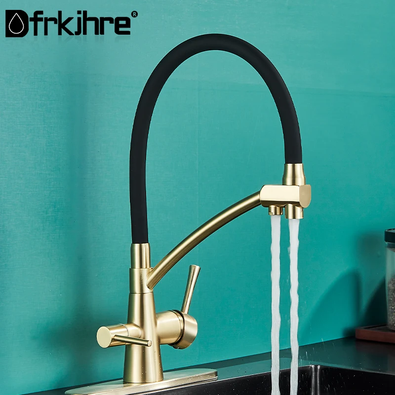 FilterKitchenFaucetDualSpoutDrinkingWaterFaucetMixer360Degree