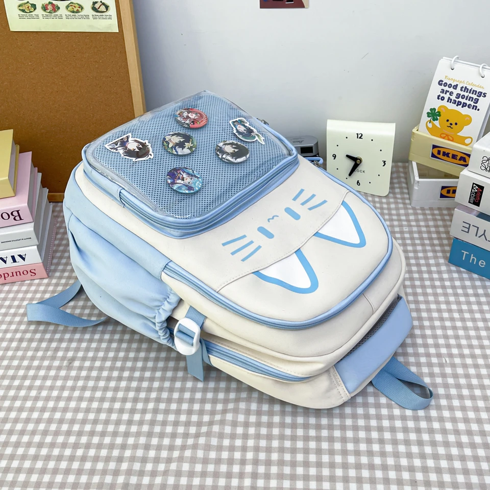 thumbnail image 2 of Pin Bag Pin Backpack, 12x6x17" Nylon Bag With Transparent 2 of 13