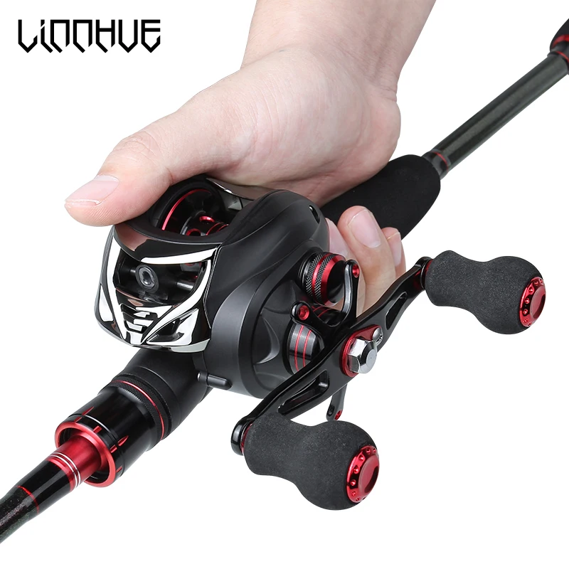 

LINNHUE New Baitcasting Reel 7.0:1 High Speed Carbon 5.5KG Drag Left Right Hand Reel Waterproof Carp Fishing Reel Pesca