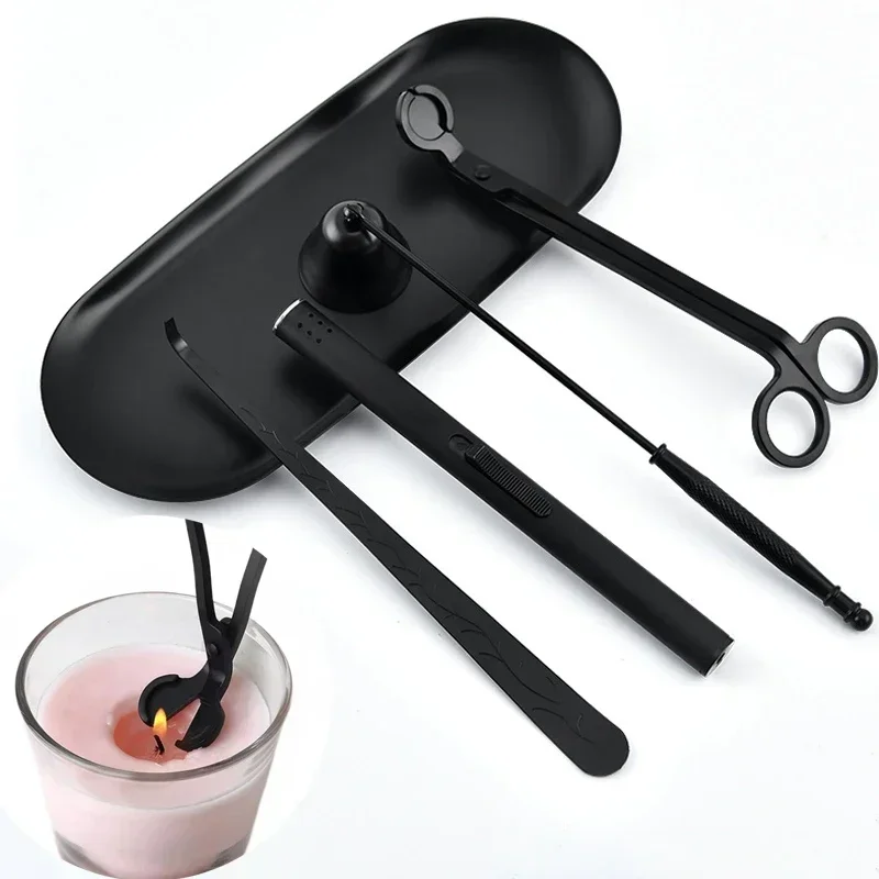Candle Nursing Tool Candle Extinguishing Tool Wick Trimming Scissors Hook Tray
