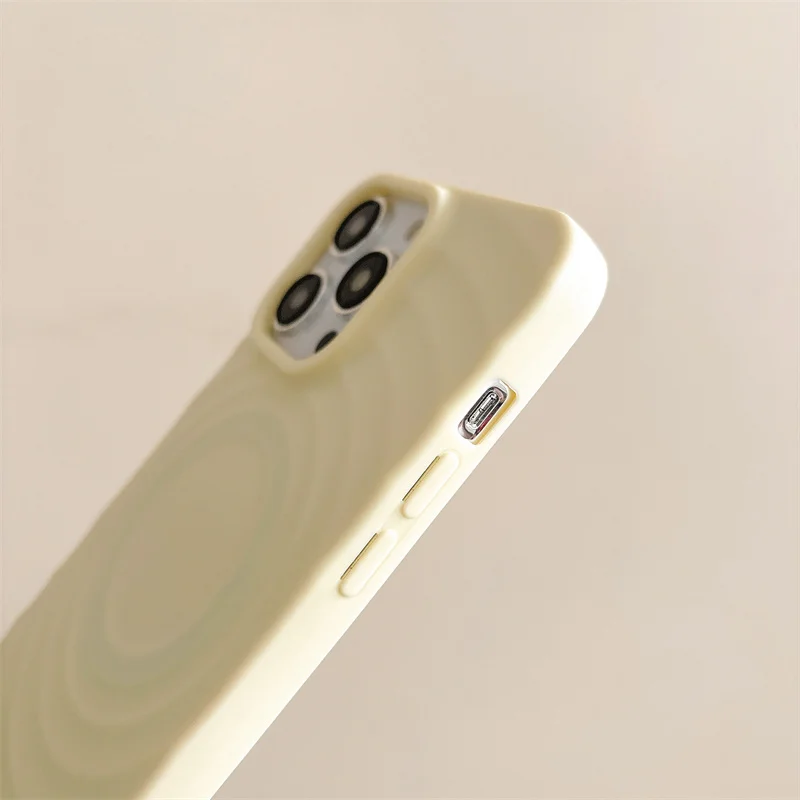 3D Water Ripple Liquid Silicone Magsafe Phone Case For iPhone