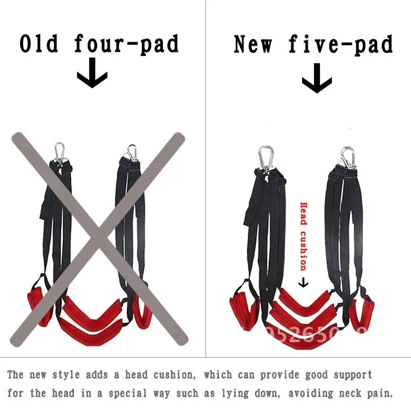 Upgraded Sex Swing Sex Furniture Fetish Bandage Adult Swing Soft Seat game Flirt Toys And Leg Hanging Couples for Erotic Pad