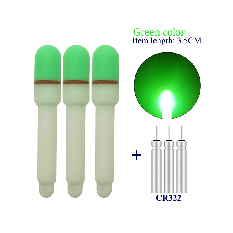 3Pcs Corea Tipo Galleggianti Luminosi Glow Stick + 3 Cr322 Ocean Fishing Lightstick Bastone Elettrico Bright Glow Sea Fishing Tools Tackle
