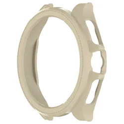Durable Protective Shell Frame Cover for Smart Watch - Lightweight, Hollow Design, PC Bumper Accessories (Light Yellow)