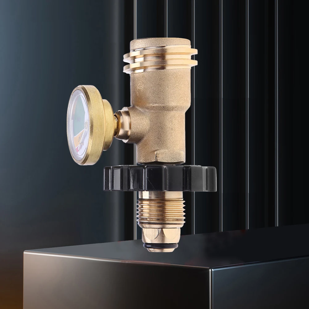 High Low Gas Pressure Gauge Level Indicator Pol Propane Lpg Bottle Cylinde Outdoor Gas Tank Adapter Pressure Gauge Connector