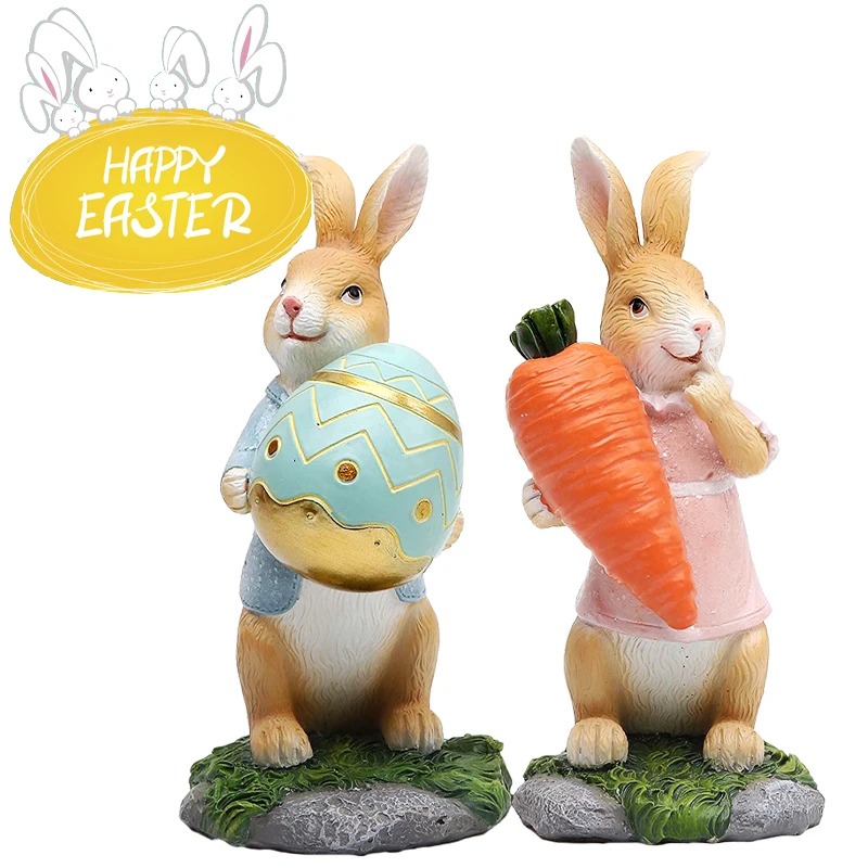 Easter Mini Bunny Doll Decoration Miniature Cute Rabbit Home Kawaii Hare Desktop Garden |