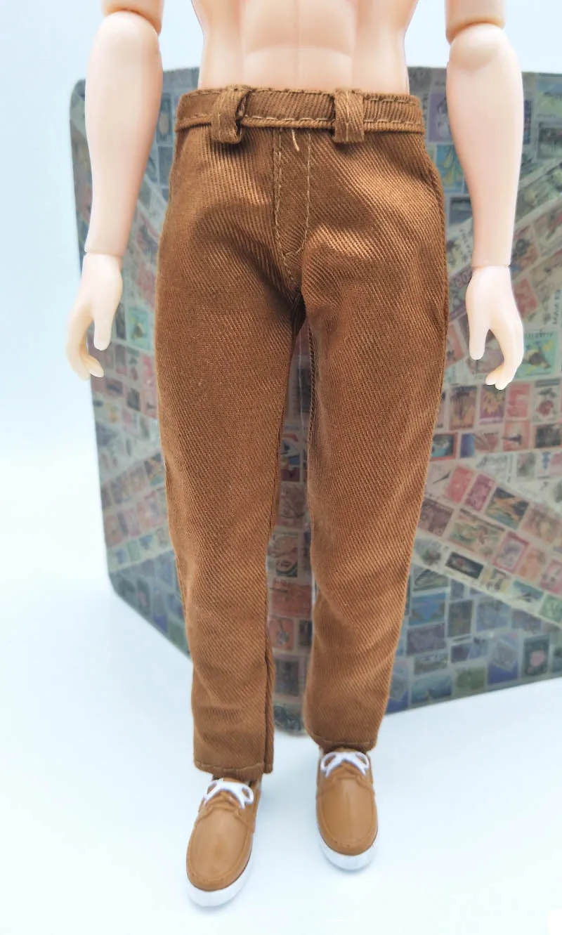 1:6 Doll Clothes Kahki Pants For Ken Doll Trousers For Barbie's Boyfriend Ken Prince Male Casual Wear 1/6 Accessories