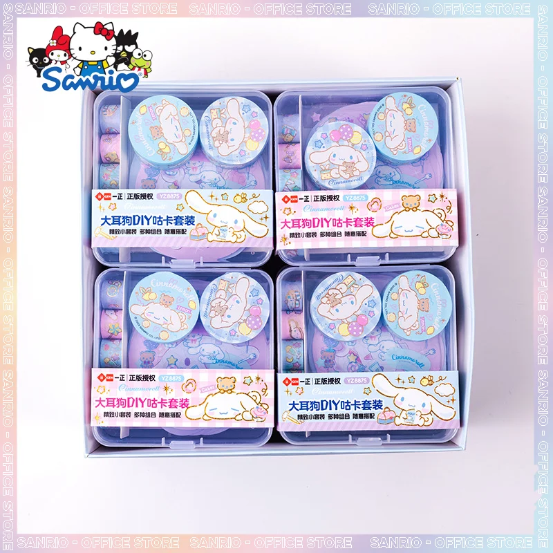 12box-sanrio-stationery-cinnamoroll-kuromi-stickers-set-kids-diy-guka-gift-set-students-stickers-decor-materials-office-supplies