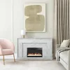 52 Inch Electric Fireplace with Mantel, Replaceable Fireplace Insert Heater, Remote Control, Timer, Color Changing Crystal 2