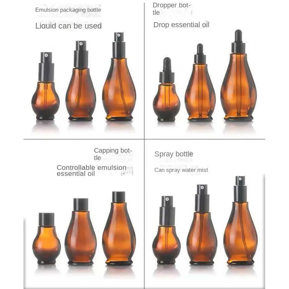 Bruine glazen fles 5ml met wit schroefsluiting VR
