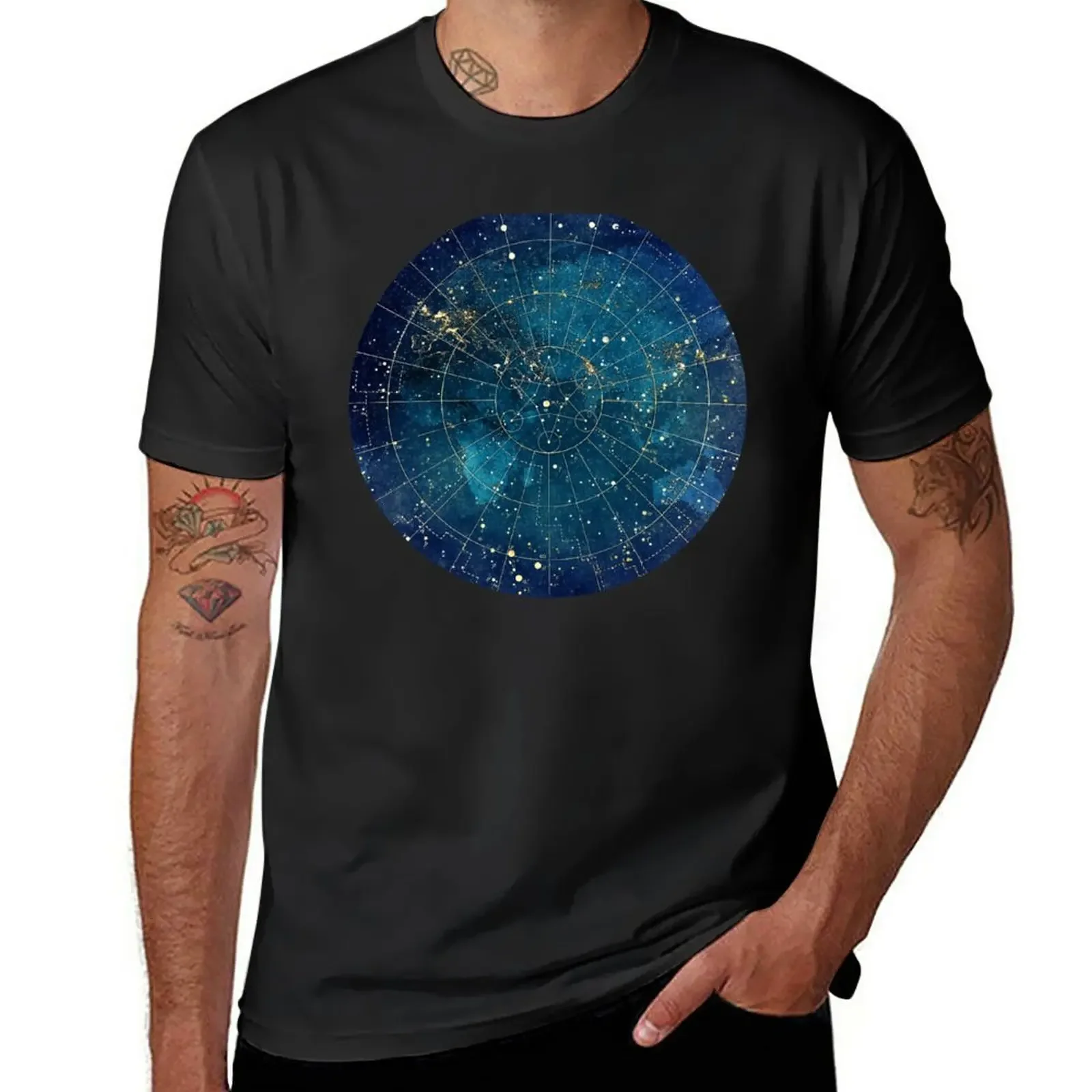 

Star Map :: City Lights T-Shirt oversizeds quick-drying mens clothing
