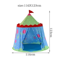 Kids Tent House Portable Princess Castle Present Hang Flag Children Teepee Tent Play Tent For Baby Birthday Gifts 2