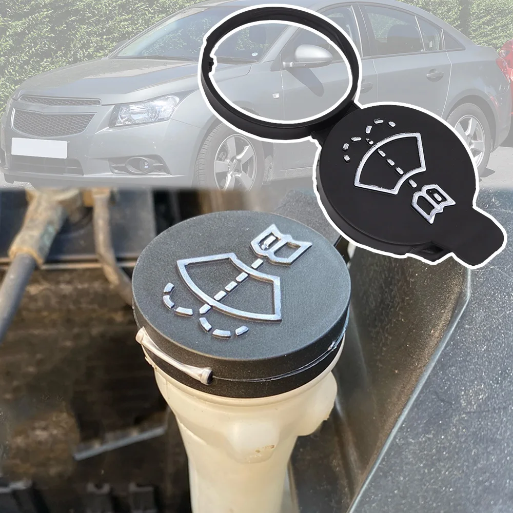Windshield Wiper Washer Reservoir Cap Car Windshield Washer Reservoir Car Windscreen Washer Bottle Screenwash Reservoir Cap Cover Accessories For Chevrolet Holden Cruze J300 J400 2011 -