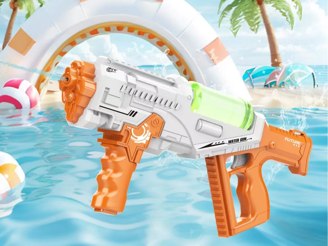Electric Water Gun Large Capacity High-Pressure Automatic Shotting Water Gun Electric Water Blasters Summer Toys for Kids