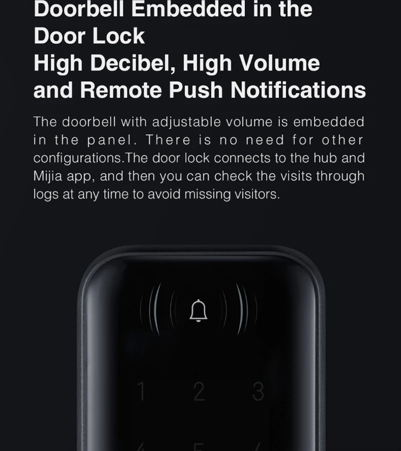Original Smart Door Lock N200 Fingerprint Door Locks Bluetooth Password NFC Unl