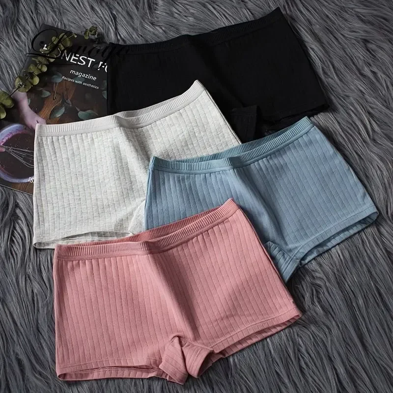 

Cozy Underwear Pants Sexy 2023 Ladies Solid Lingerie Women Cotton Boxers Boyshorts Underpants Female Seamless Safety