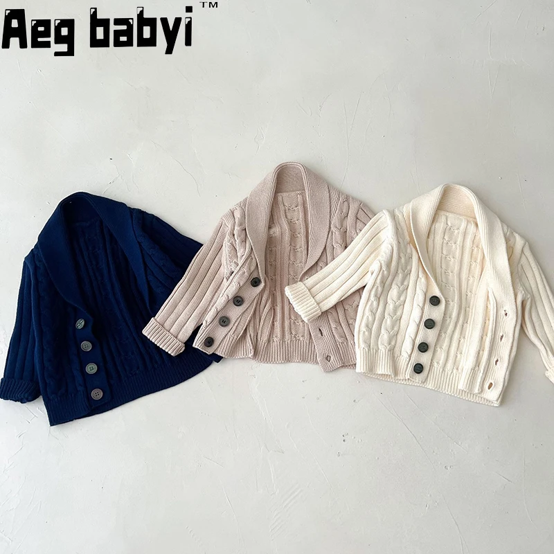 

Baby Sweater Autumn Infant Boy Girl Coat Cardigan Knitted Sweater Long Sleeve Twist Jacket Winter Toddler Children's Clothing