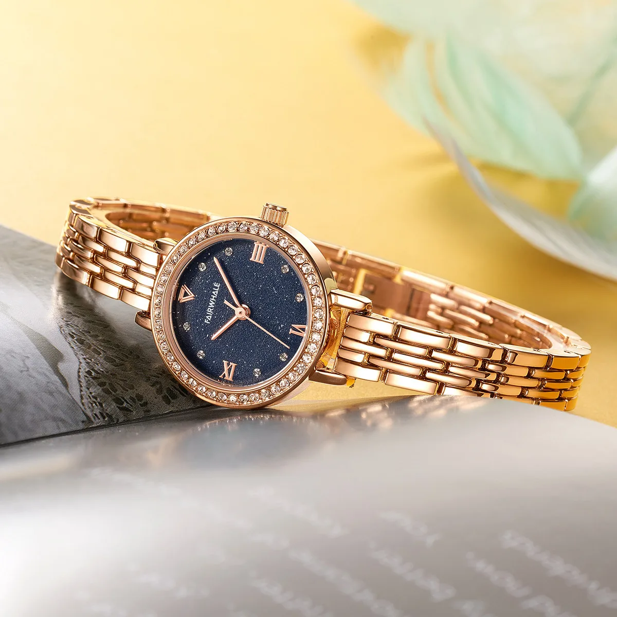 MARK FAIRWH watch for women with diamond studded temperament, niche fashion trend, light luxury quartz watch