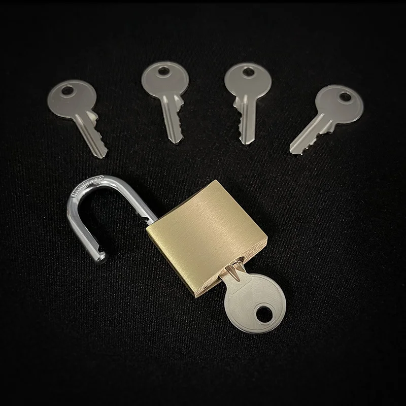 디럭스 매직 ESP 슈퍼 정신 잠금 올바른 키 황동 자물쇠 5 키 매직 트릭 magia Gimmicks 예측 환상 소품