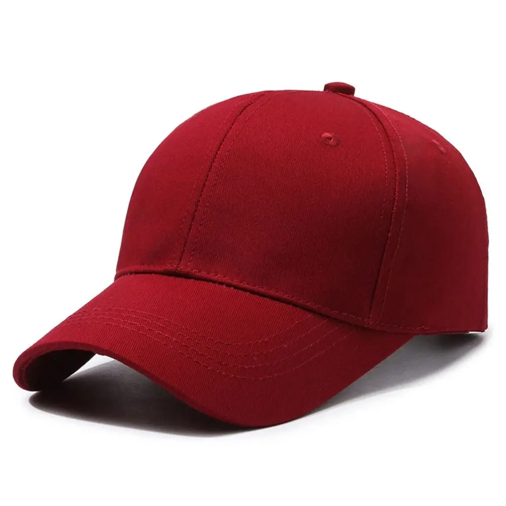 Casual Wide Brim Baseball Cap Solid Color Breathable Sports Cap UV Protection Summer Hat Cotton Peaked Cap for Men Women