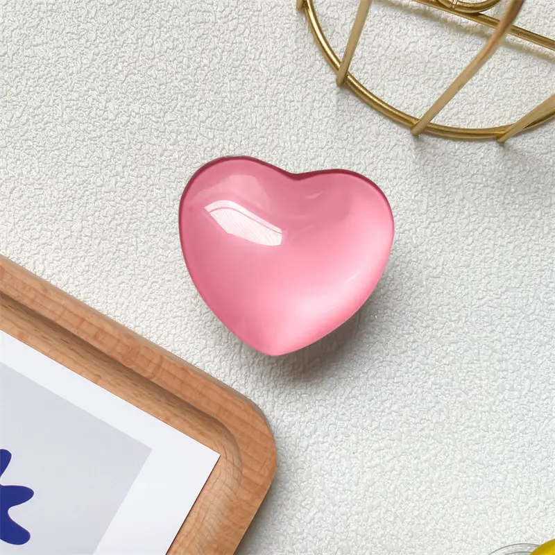 Korean 3D Stained Glass Crystal Ball Phone Holder Heart Retractable Finger Grip Tok Stand For iPhone Samsung Universal Bracket - Image 13