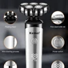 Kemei Rechargeable 5 Blades Shaver Electric Rotary Razor Bald Head Intelligent Wet Dry Men Beard Shaving Trimmer IPX5 Washable 2