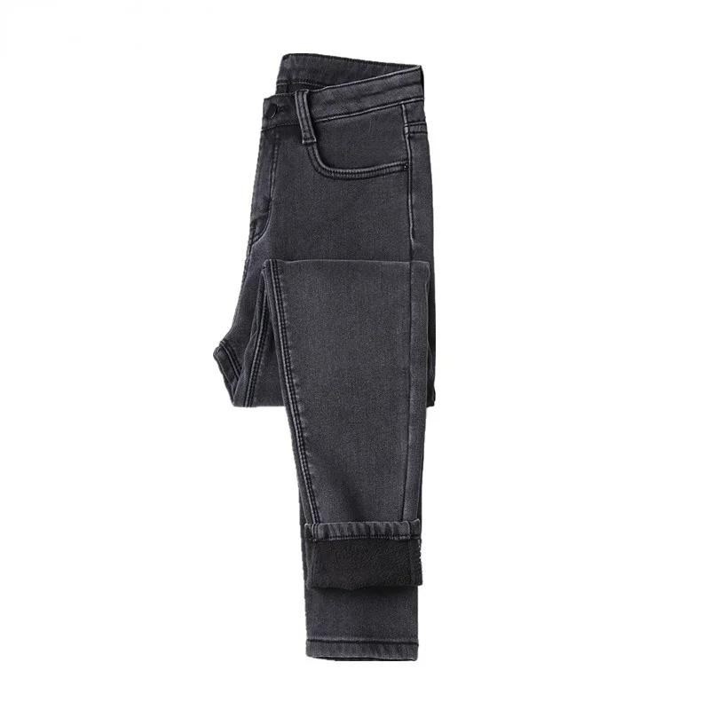 Winter Warm Jeans Woman 2024 High Waist Casual Velvet Ladies Trousers Female Pantalon Denim jeans for Women Pants clothe