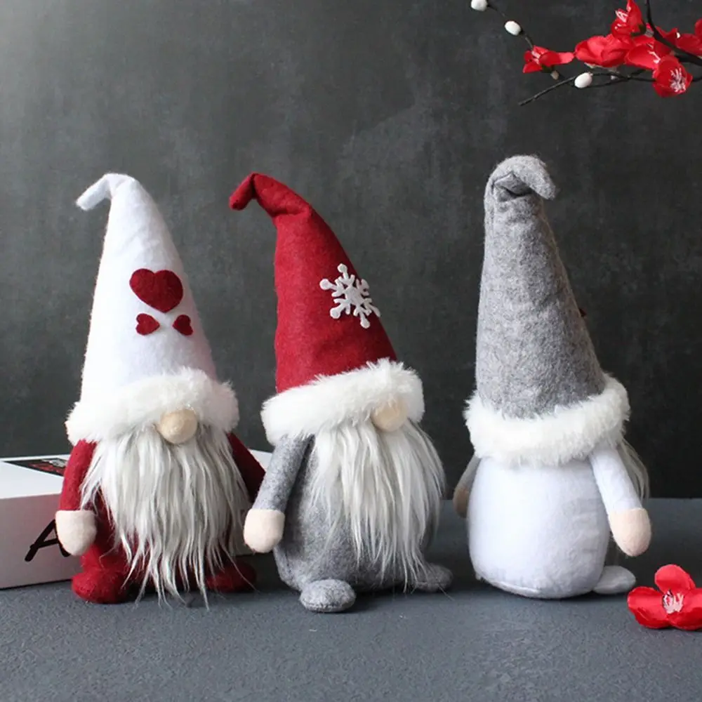 

Red Hat Christmas Decorations Gnome Originality Christmas Plush Toys Ornaments Durable Dirt-proof