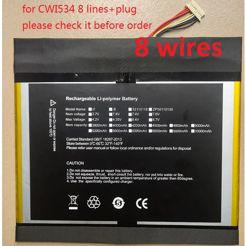 Battery for CHUWI Hi13 & CWI534 Tablet PC New LiPo Rechargeable