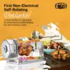 Bundle - Cordless Rotisserie Kit for Grills, Ovens, Smokers - Non-Electric Spit Roaster - Indoor/Outdoor BBQ - Stainless 2