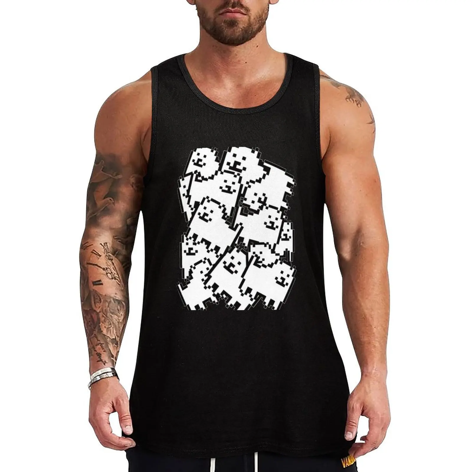 Undertale annoying dog collage Tank Top gym clothing men sleeveless man shirts man sexy?costume gym t shirt men