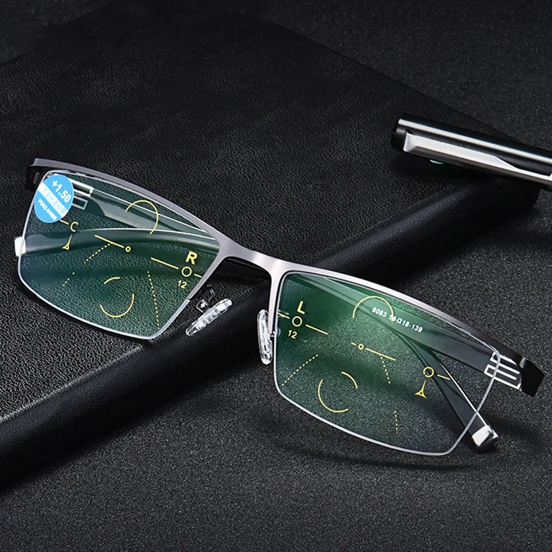 Мужские очки для чтения с прогрессивной регулировкой зрения, Мужские t-очки для чтения с бифокальными линзами