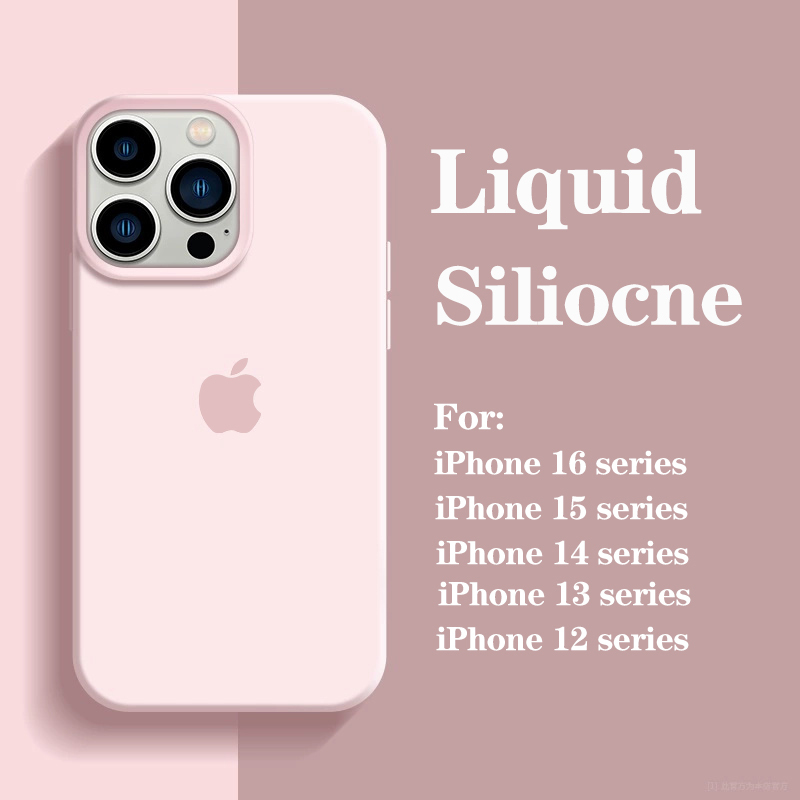 Luxury Original Silicone Case for Apple iPhone 16 15 14 11 12 13 Pro Max Official Cases for iPhone 11 14 12 15 16 Pro Full Cover