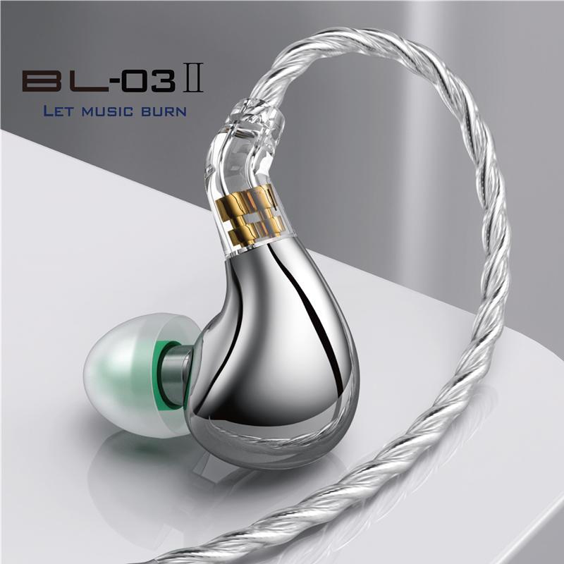 BLON  BL03 II 10mm Dual-Chamber Dynamic Driver IEM Hifi Earphones With Detachable Cable 3.5 4.4mm BL03 2