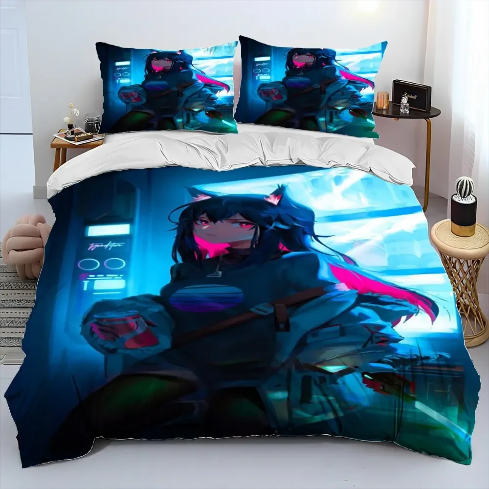 Zero Two DARLING In The FRANXX Cartoon Comforter Bedding Set,Duvet Cover Bed Set Quilt Cover Pillowcase,Queen Size Bedding Set