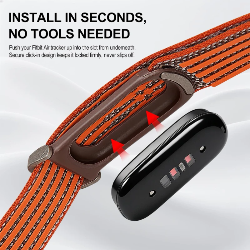 Breathable Nylon Loop Sport Strap - Adjustable Smart Band Wristband Accessory