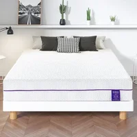 Lavender Soft & Firm Double Sided Flippable Mattress 12 Inch Mattress,Gel Infused Memory Foam Mattress,Bamboo Charcoal 1