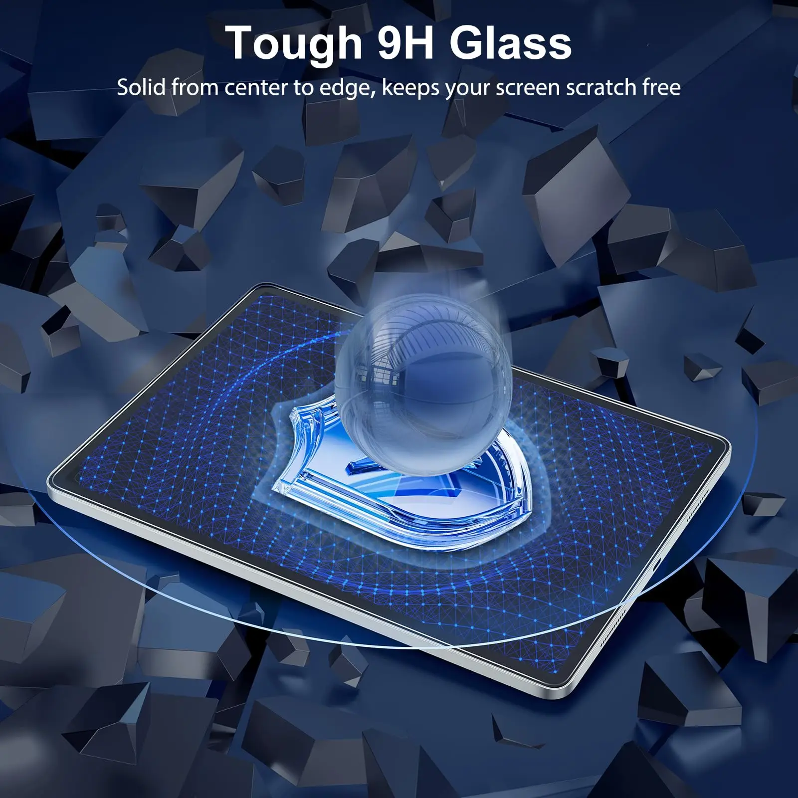 Screen Protector for Samsung Galaxy Tab S7 Plus/ S7 FE /S8 Plus /S9 Plus /S9 FE Plus 12.4 Tempered Glass for S9+ S9 FE+ S8+ S7 + 4