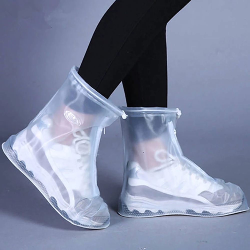 1 Pair PVC Rainproof Shoe Covers Thicken Wear-resistant Rain High Tube Shoes Cov 
