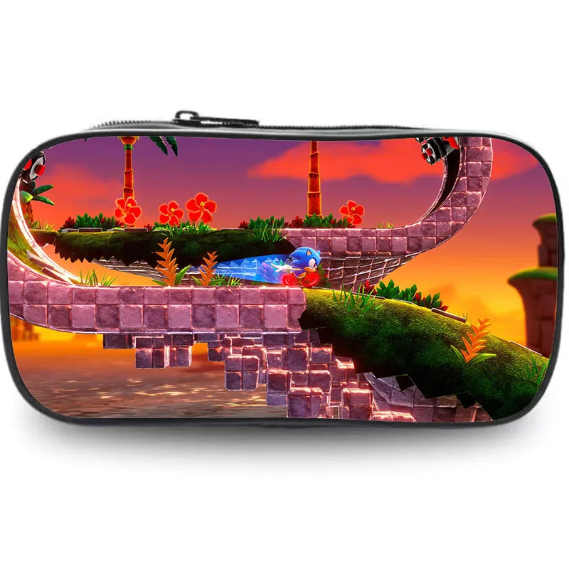 Sonic Large Capacity Multi-Functional Waterproof Pencil Case for Students - Oxford Fabric Bag